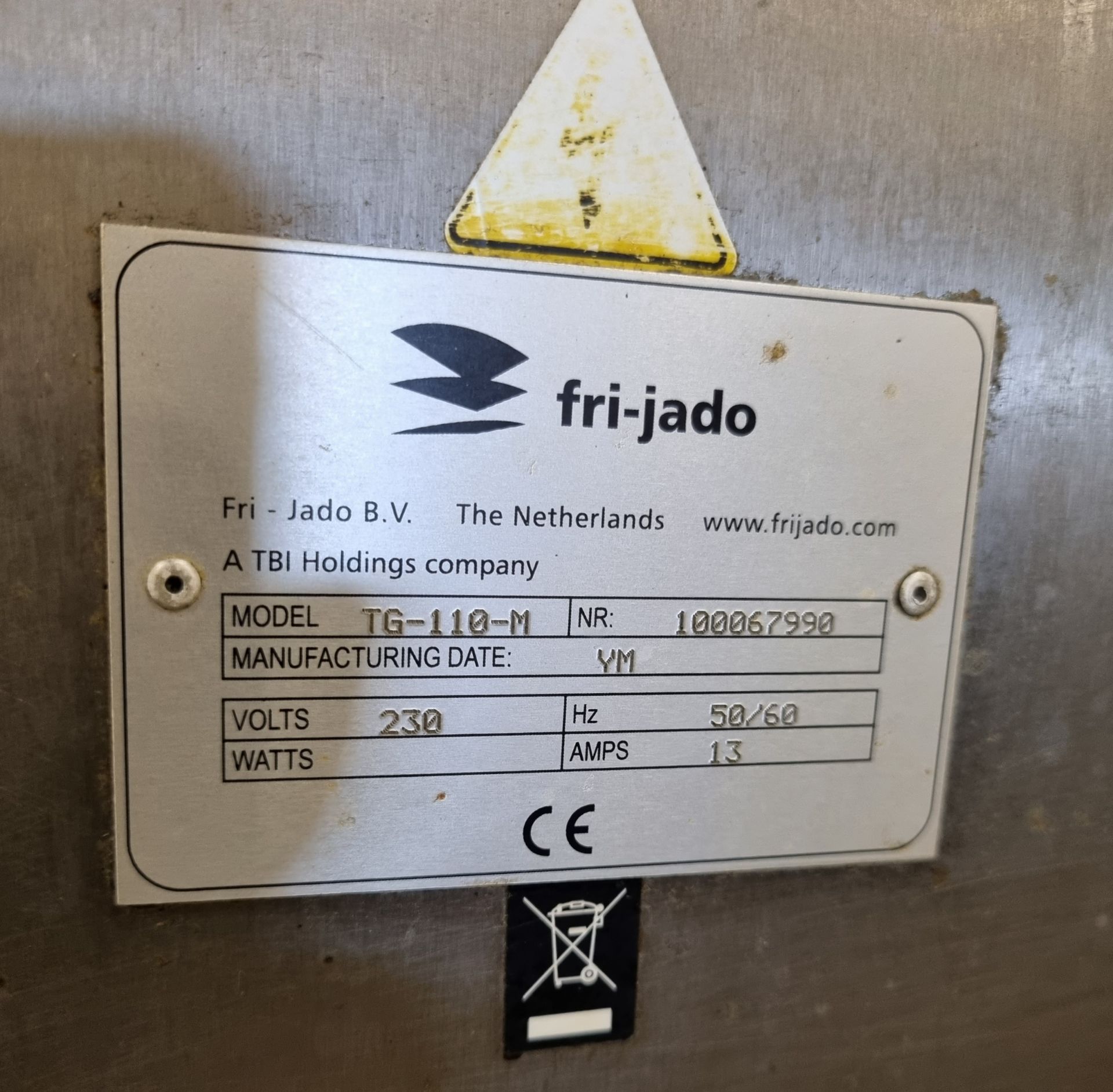 2x Fri-Jado TG110-M electric rotisserie ovens - 84x55x75cm, Stainless steel trolley - 91x65x107cm - Image 4 of 7