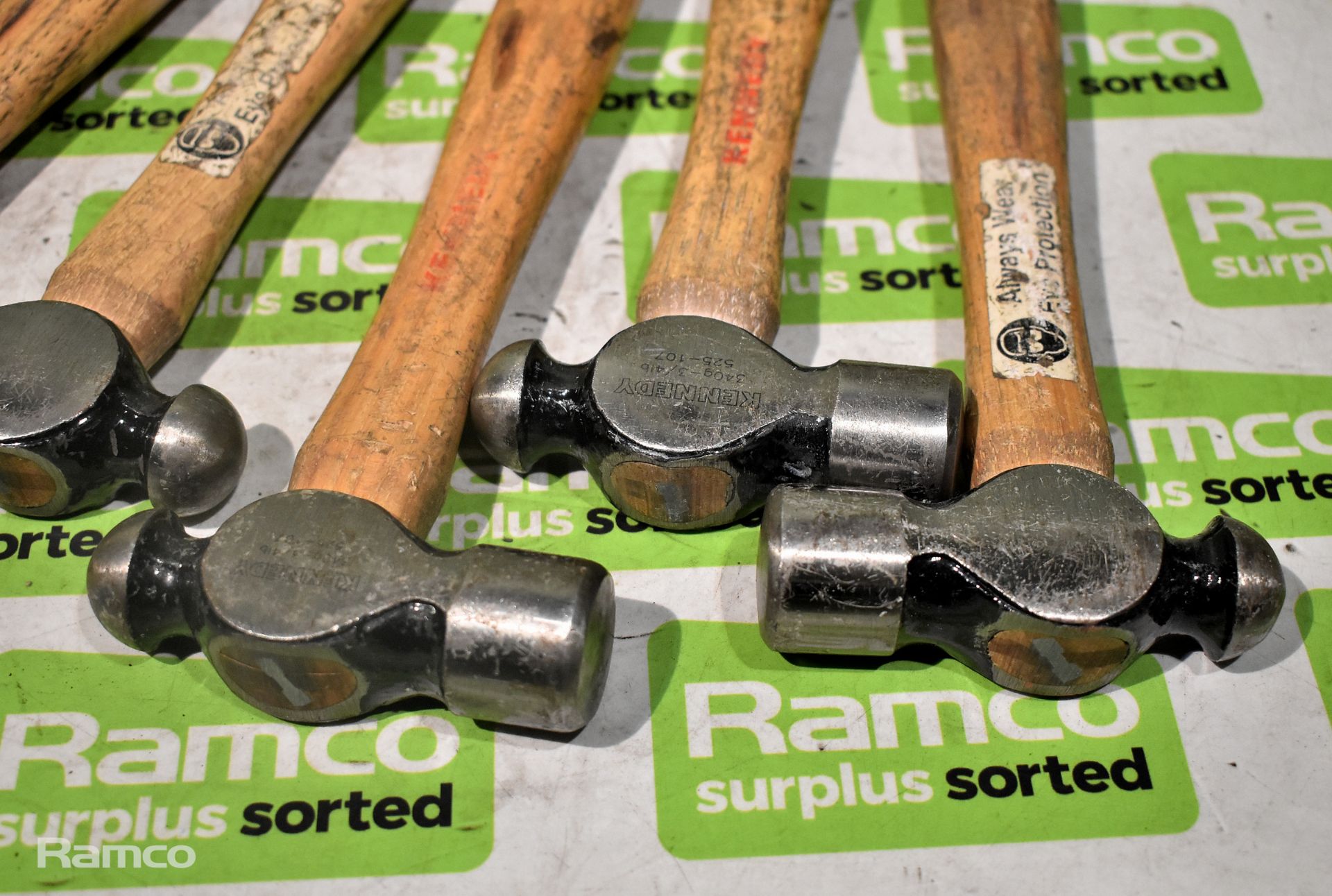 7x Kennedy polished face ball pein hammers - Image 2 of 3