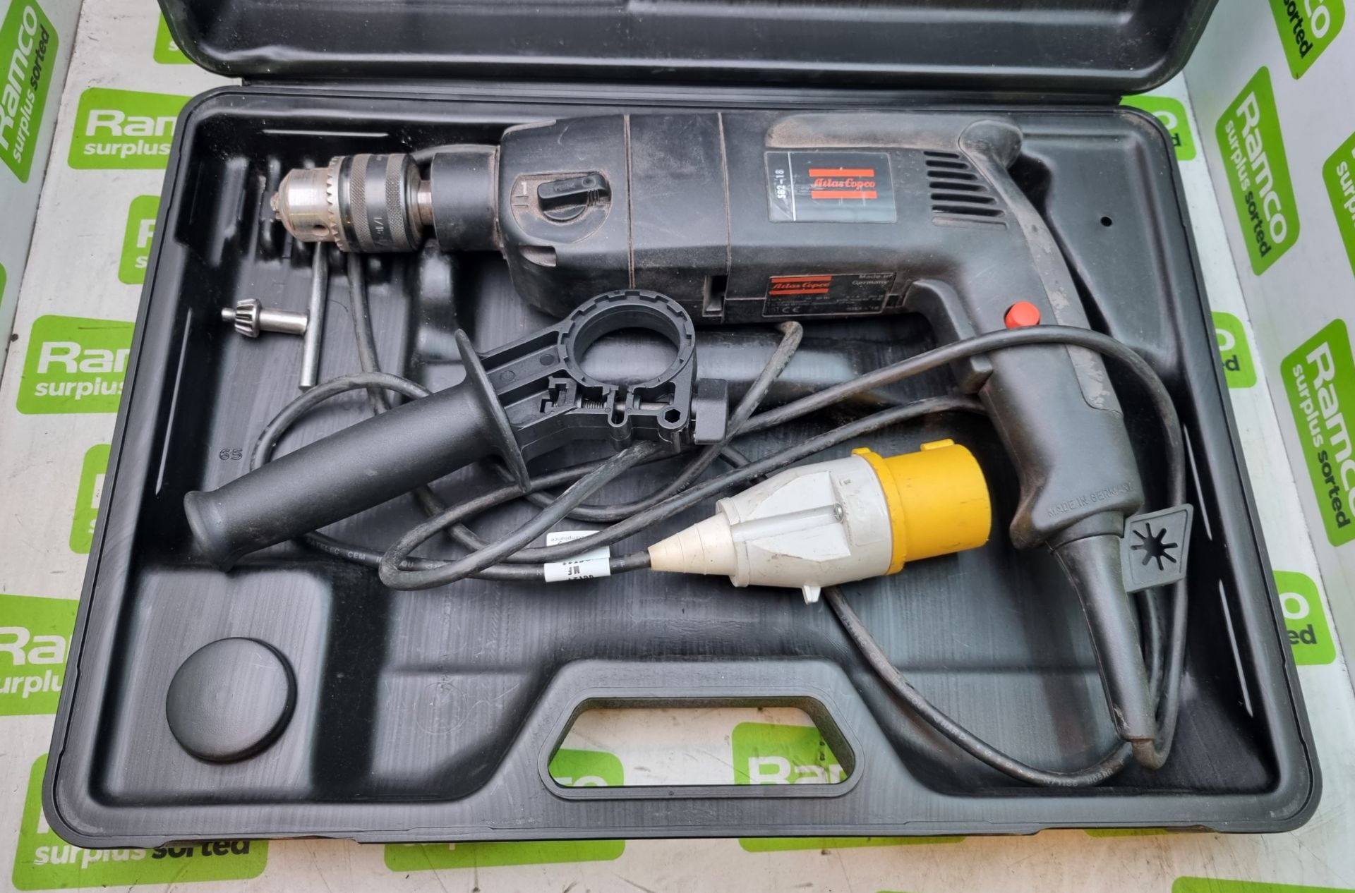 Atlas Copco SB2-18 110V drill in hard plastic carry case - Image 3 of 5