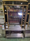 Rotisol 975.5GLN Rotisserie Oven on stainless steel trolley