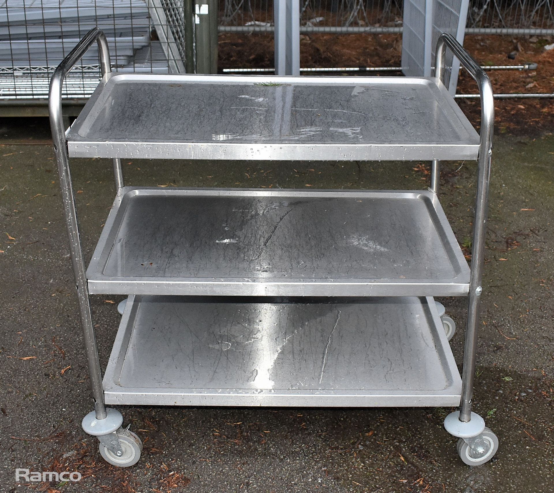 3 tier stainless steel trolley