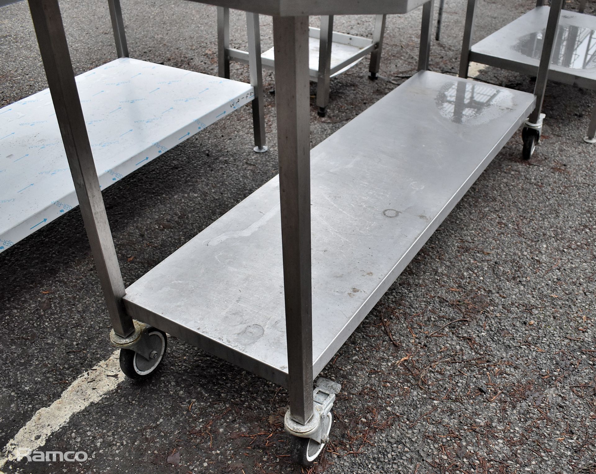 Moffat stainless steel portable trolley - 60x160x90cm - Image 3 of 3