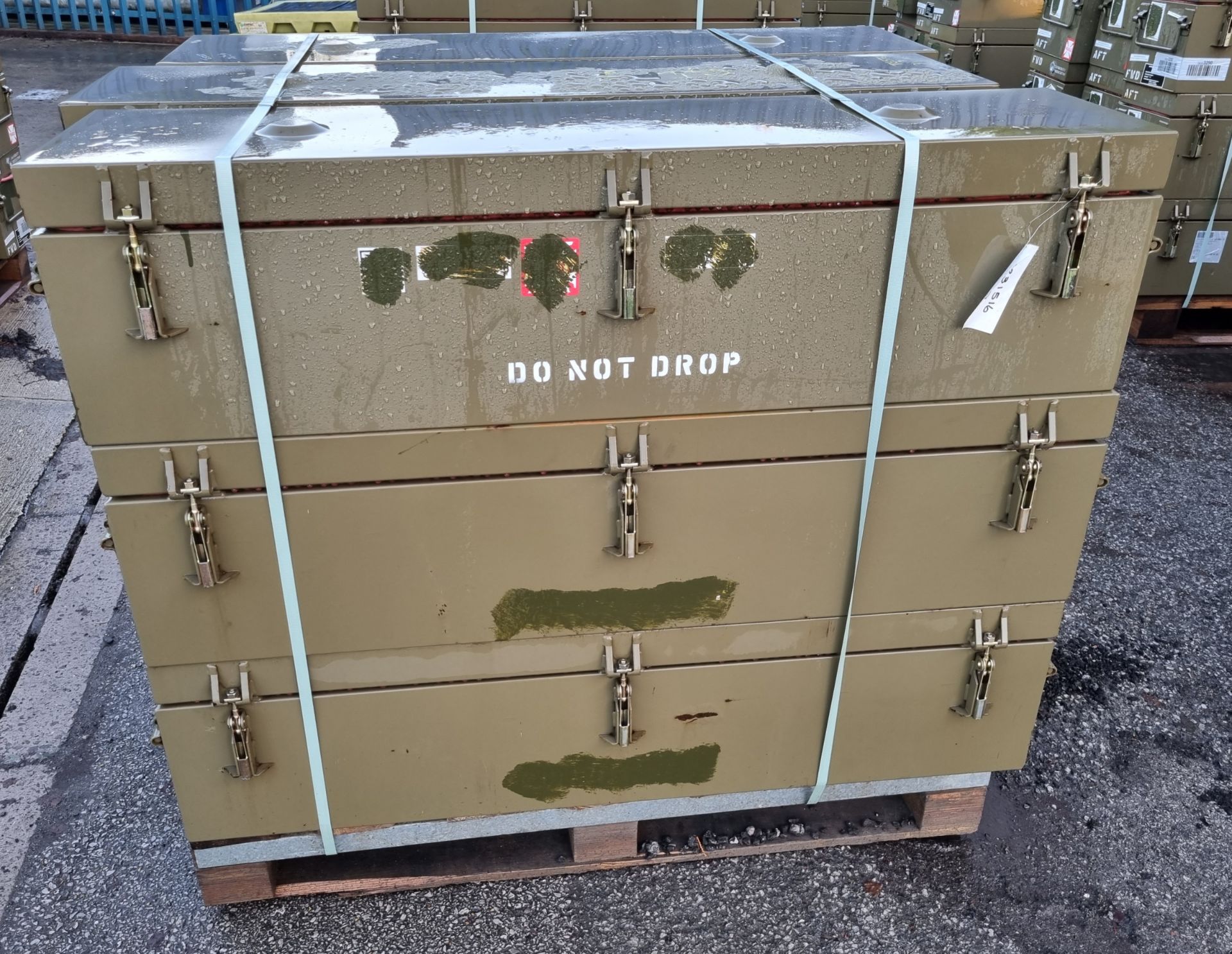 9x Green Metal storage containers - 125x30x30cm - Image 2 of 2