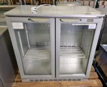 Husky HUS-C2-HDA 200L undercounter double door fridge - 50x90x90cm