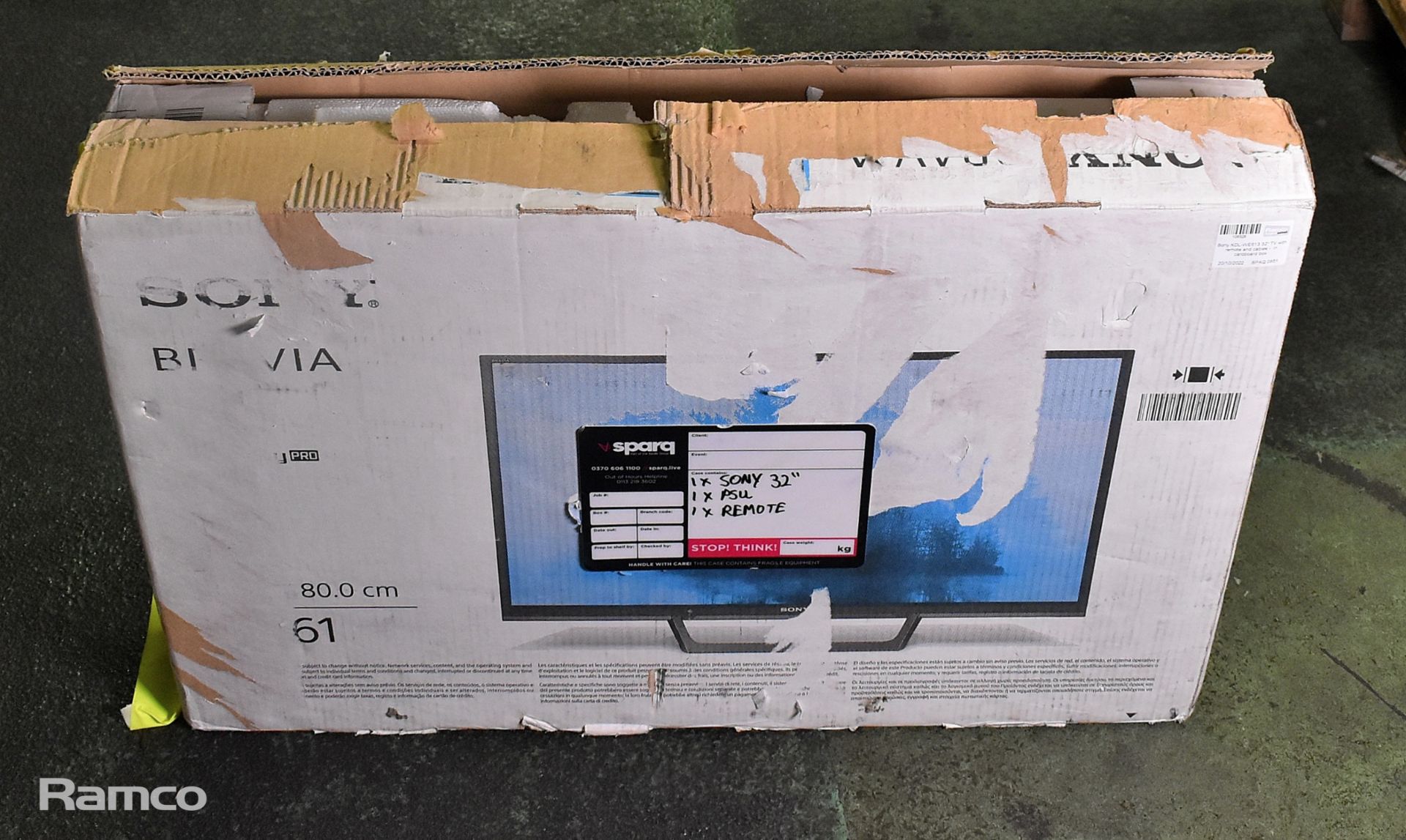 Sony KDL-WE613 32" TV with remote and cables - in cardboard box - Image 7 of 7