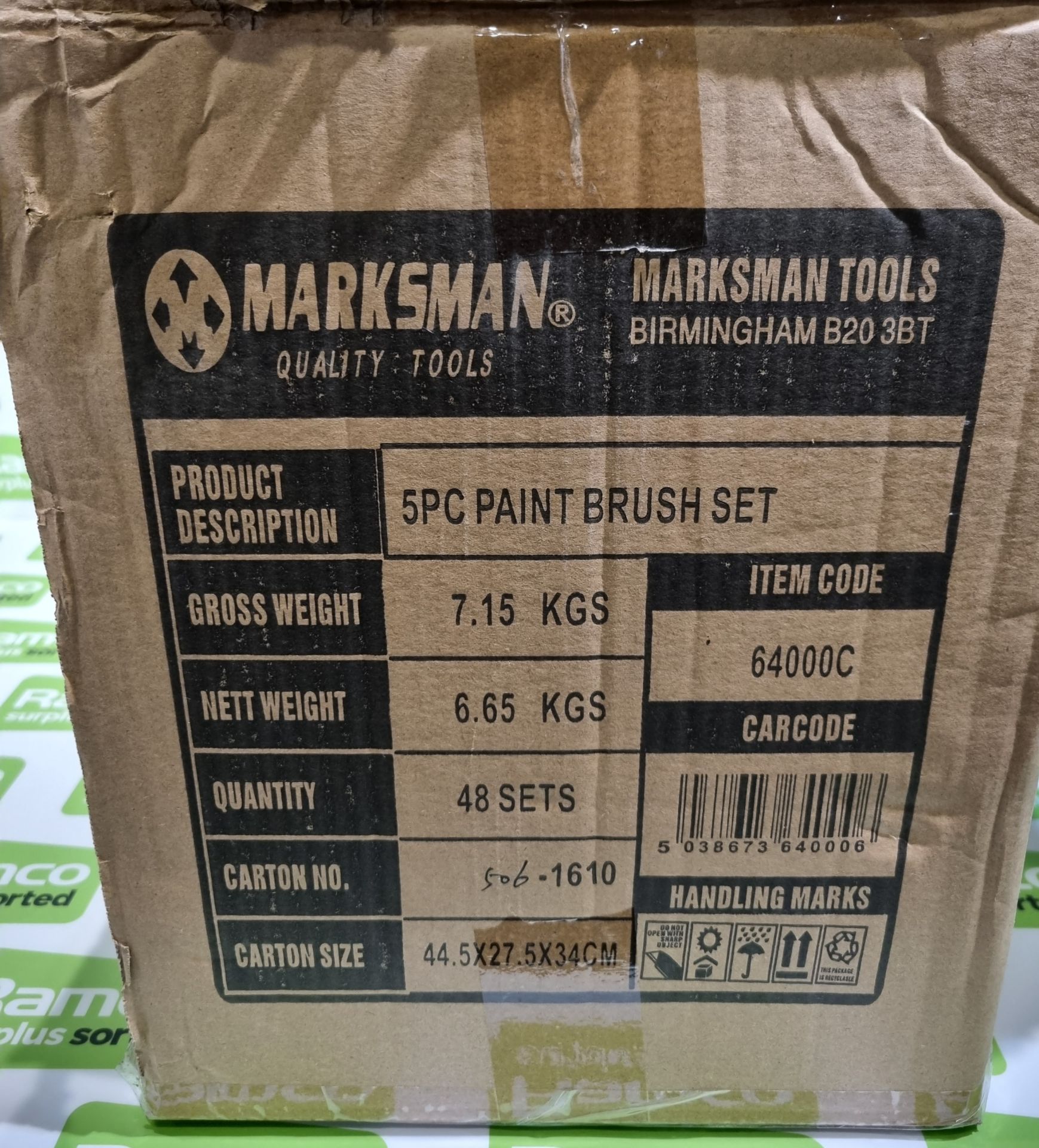 48x Marksman Paint Brushes (5pcs per pack) - Image 2 of 2