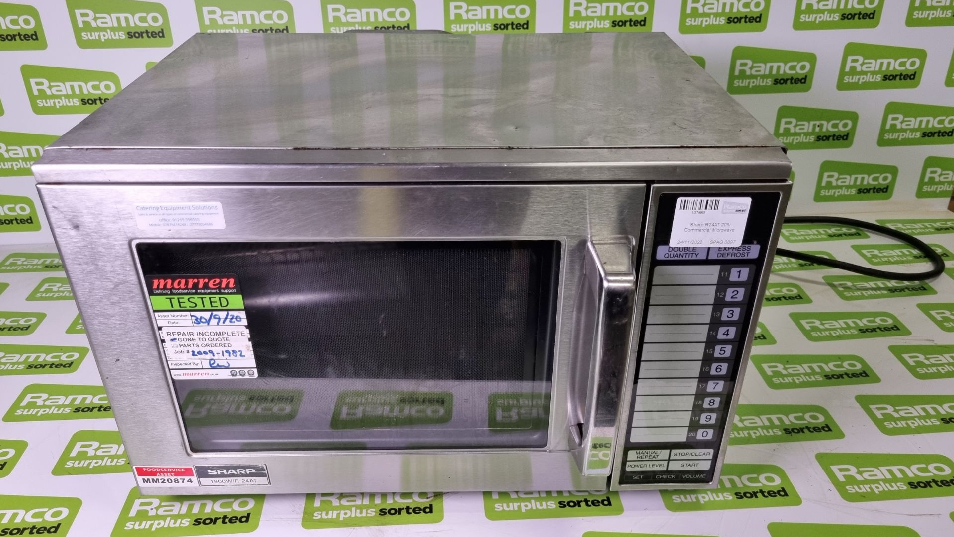 Sharp R24AT 20ltr Commercial Microwave