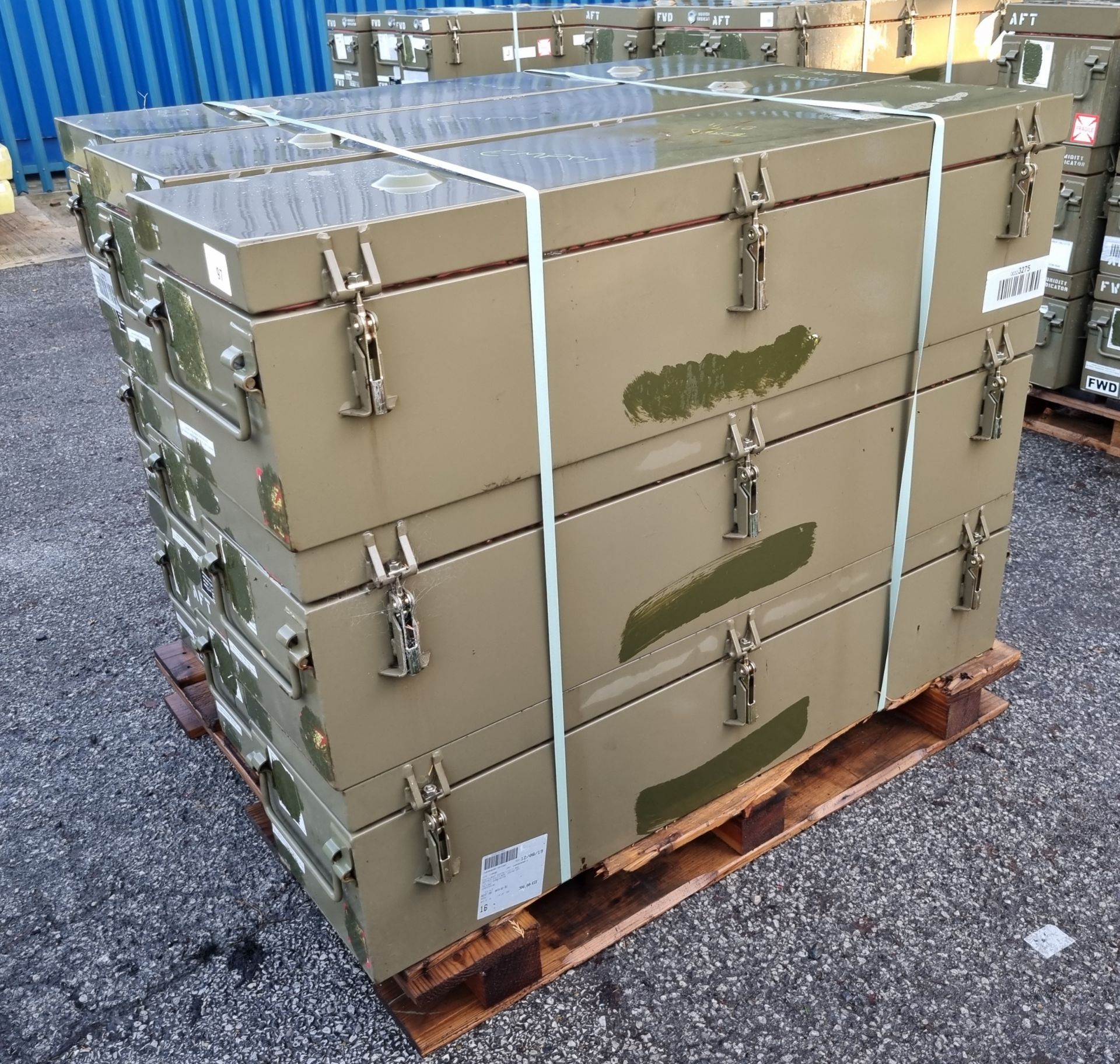 9x Green Metal storage containers - 125x30x30cm - Image 2 of 2