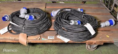 4x 3 pin connector cable assemblies - approx length 5m