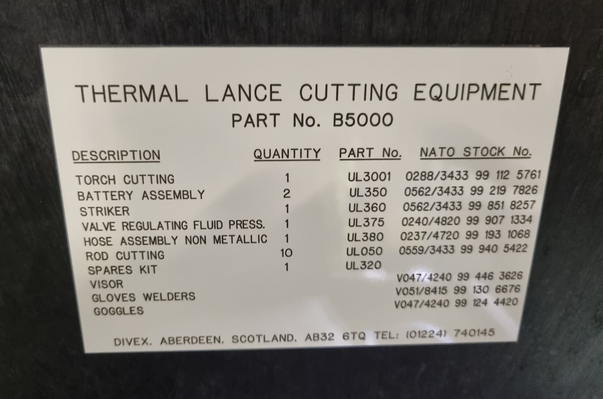 Divex thermo lance cutting equipment - Image 3 of 5