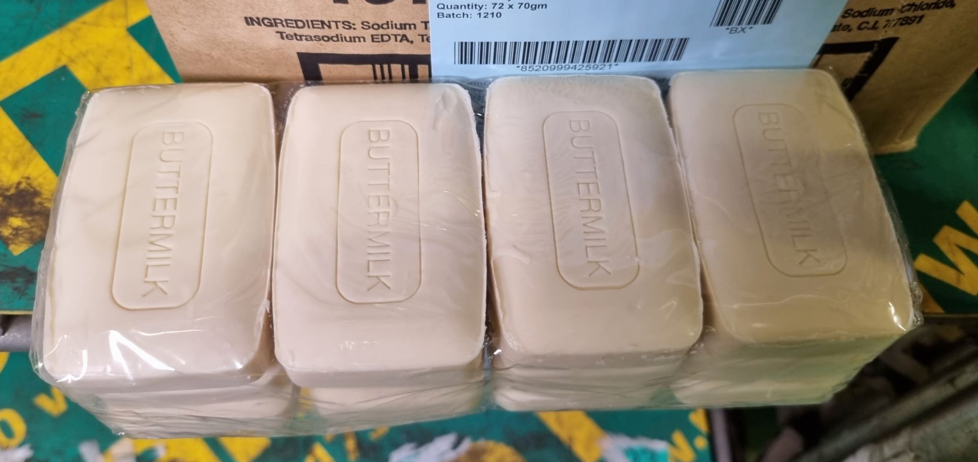4x boxes of Buttermilk soap bar 70g - 72 units per box - Image 2 of 2