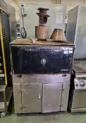 Josper charcoal oven - Single door top oven, 2 door cabinet beneath for storage plus ash pan