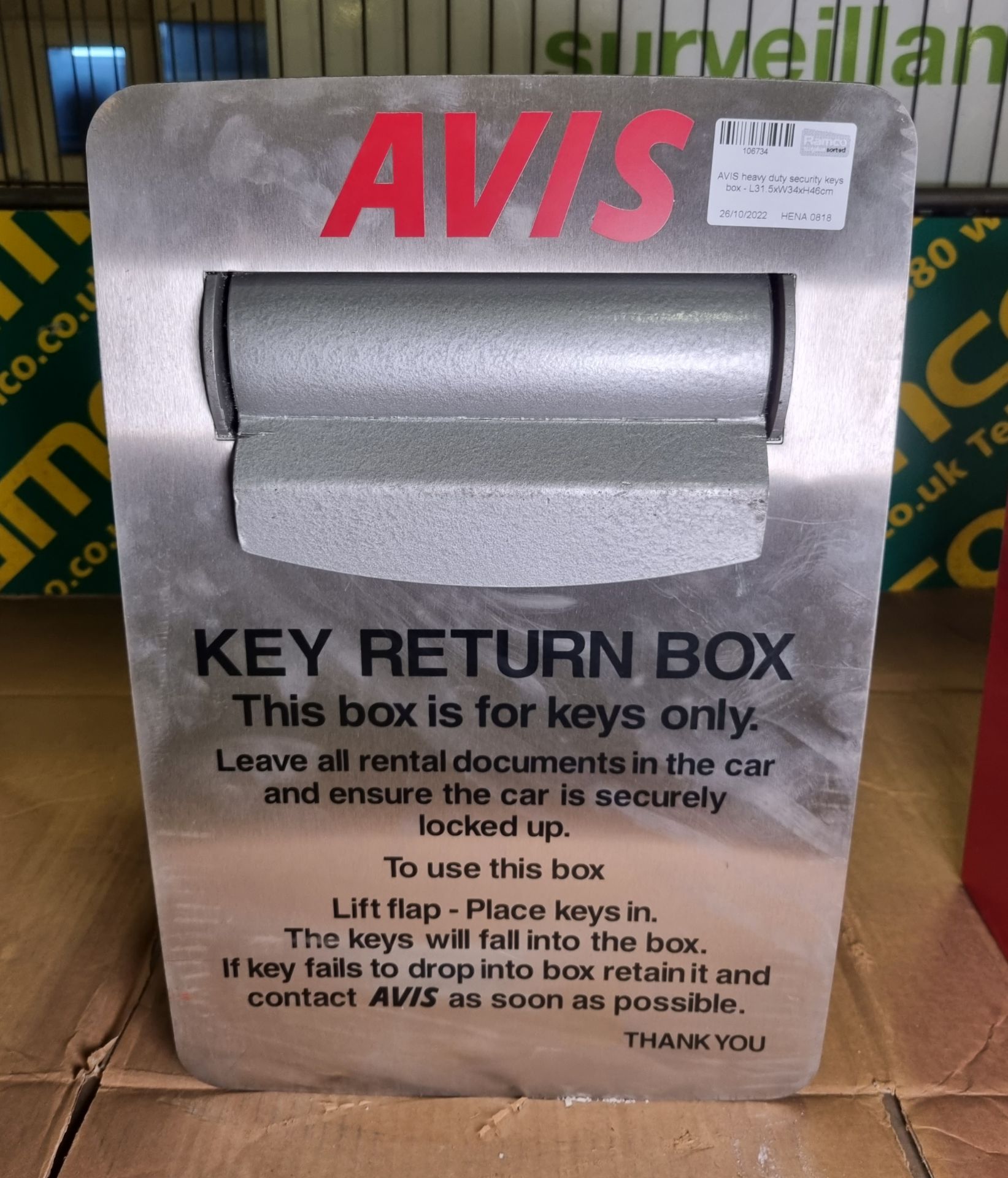 AVIS heavy duty security keys box - L31.5xW34xH46cm - Image 4 of 4