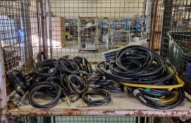 Air line hose extensions with and without fitting of assorted lengths