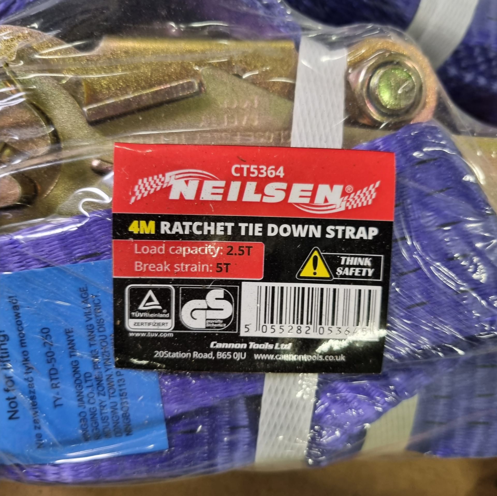 4x Neilsen Ratchet Straps 4m Long - Image 3 of 3