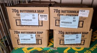 8x boxes of Buttermilk soap bar 70g - 72 units per box