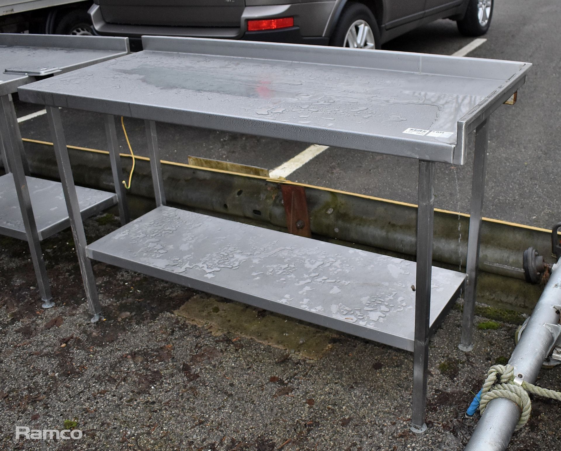 Stainless steel worktop table - 145x65x90cm - Image 3 of 3