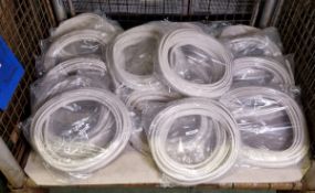 Lengths of white rubber seals