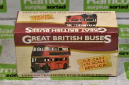 Great British Buses - London Transport RTW Double Decker - 1:76 scale model