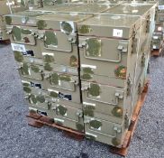 9x Green Metal storage containers - 125x30x30cm