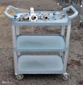 3 Tier Plastic Trolley