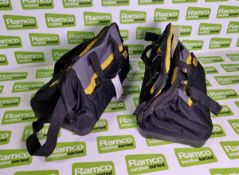 2x Stanley 16" open mouth tool bags