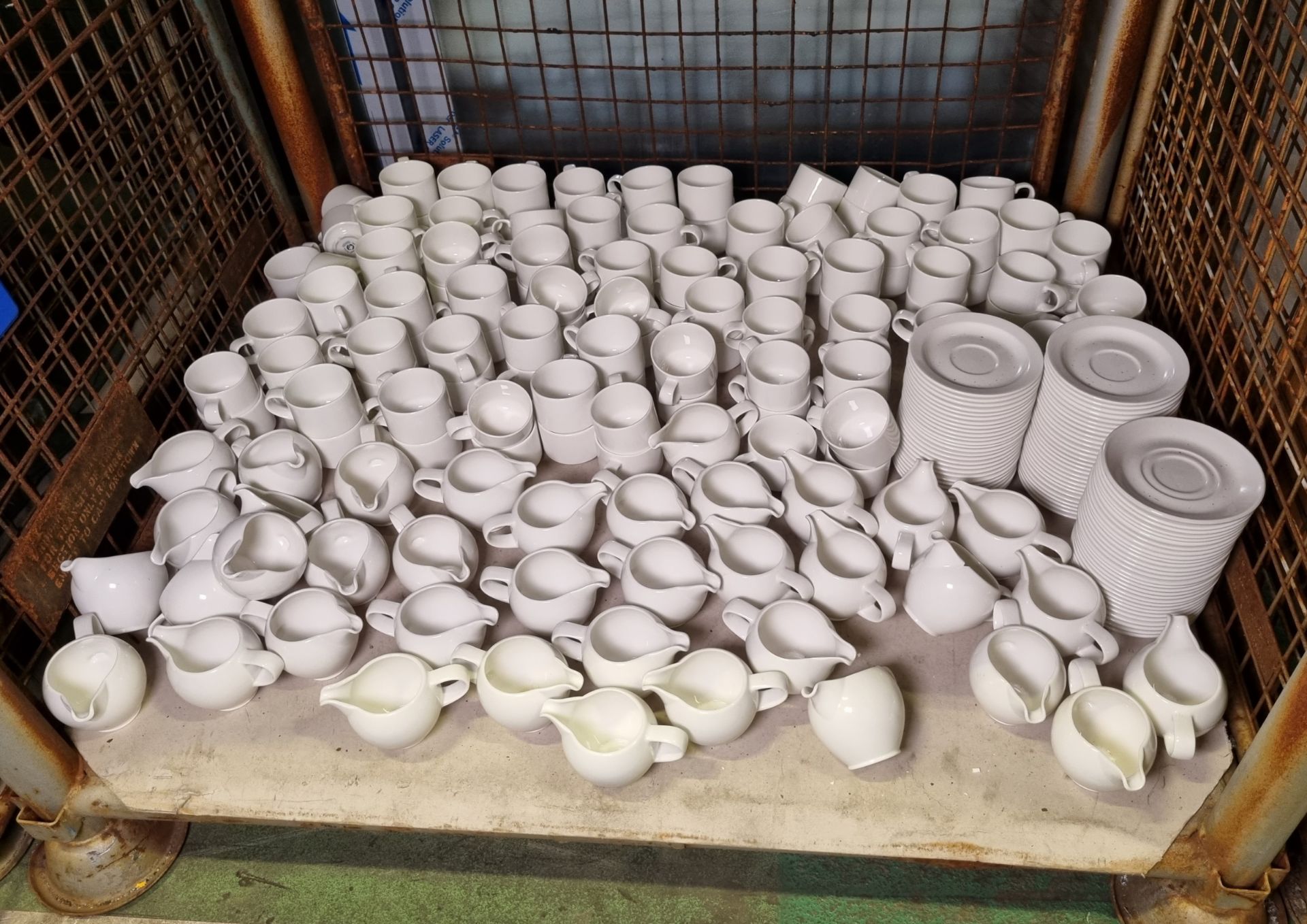 Crockery - Churchill Alchemy tea cups, side plates and milk jugs