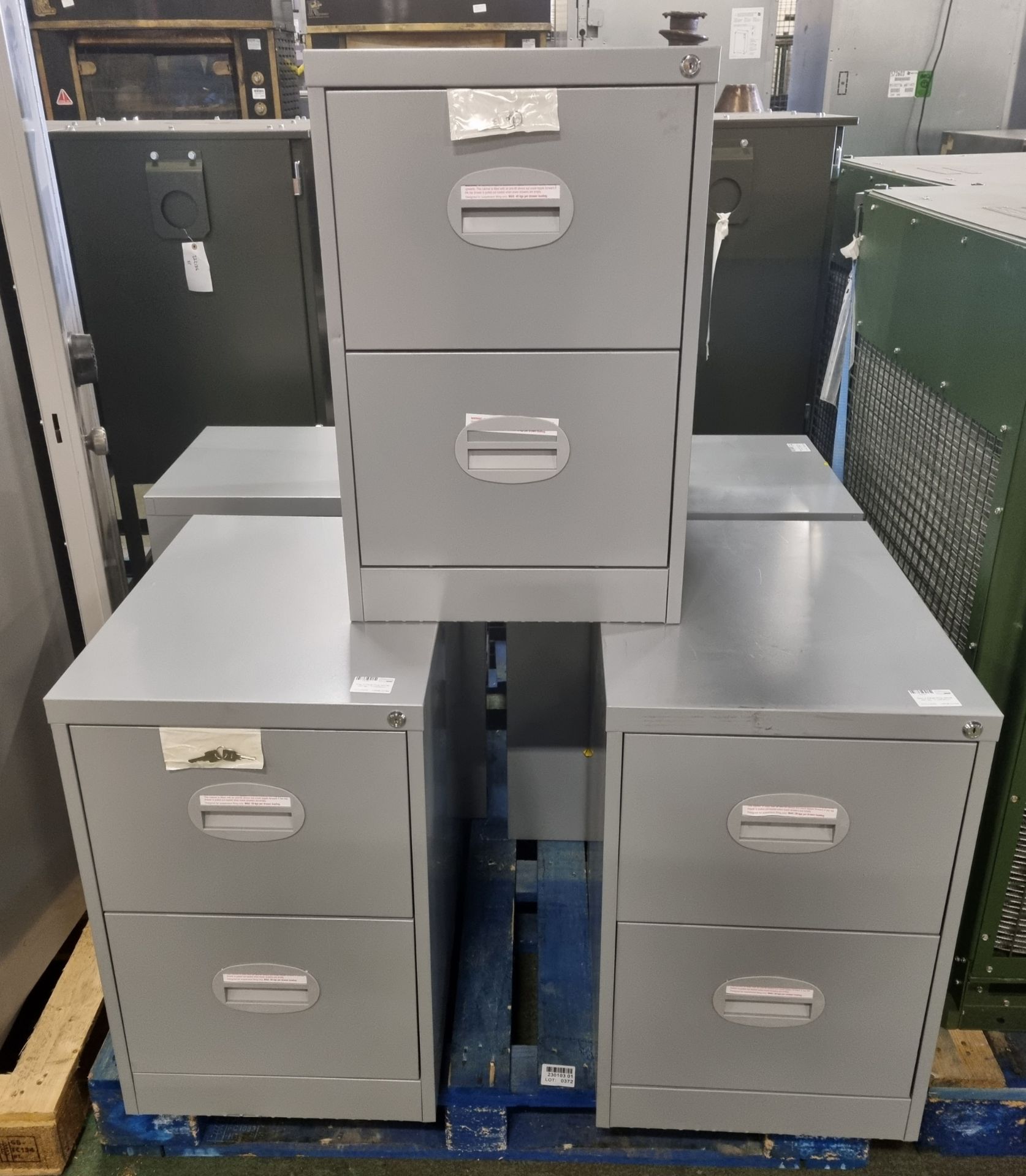 Rexel 2 Drawer Filing Cabinet, Grey main image 1