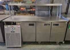 Gram 3 Door Counter Freezer