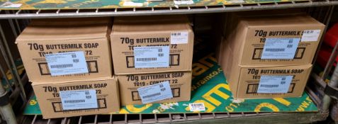 12x boxes of Buttermilk soap bar 70g - 72 units per box