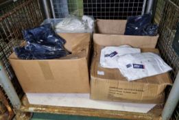 Box of Blue T-shirts - Size XL - approx 21, Box of Waterproof Jackets - Size L - approx. 18