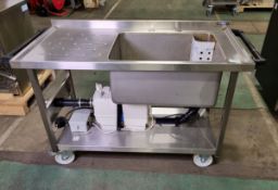 Stainless Steel Portable Sluice Sink Assembly