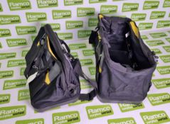 2x Stanley 16" open mouth tool bags