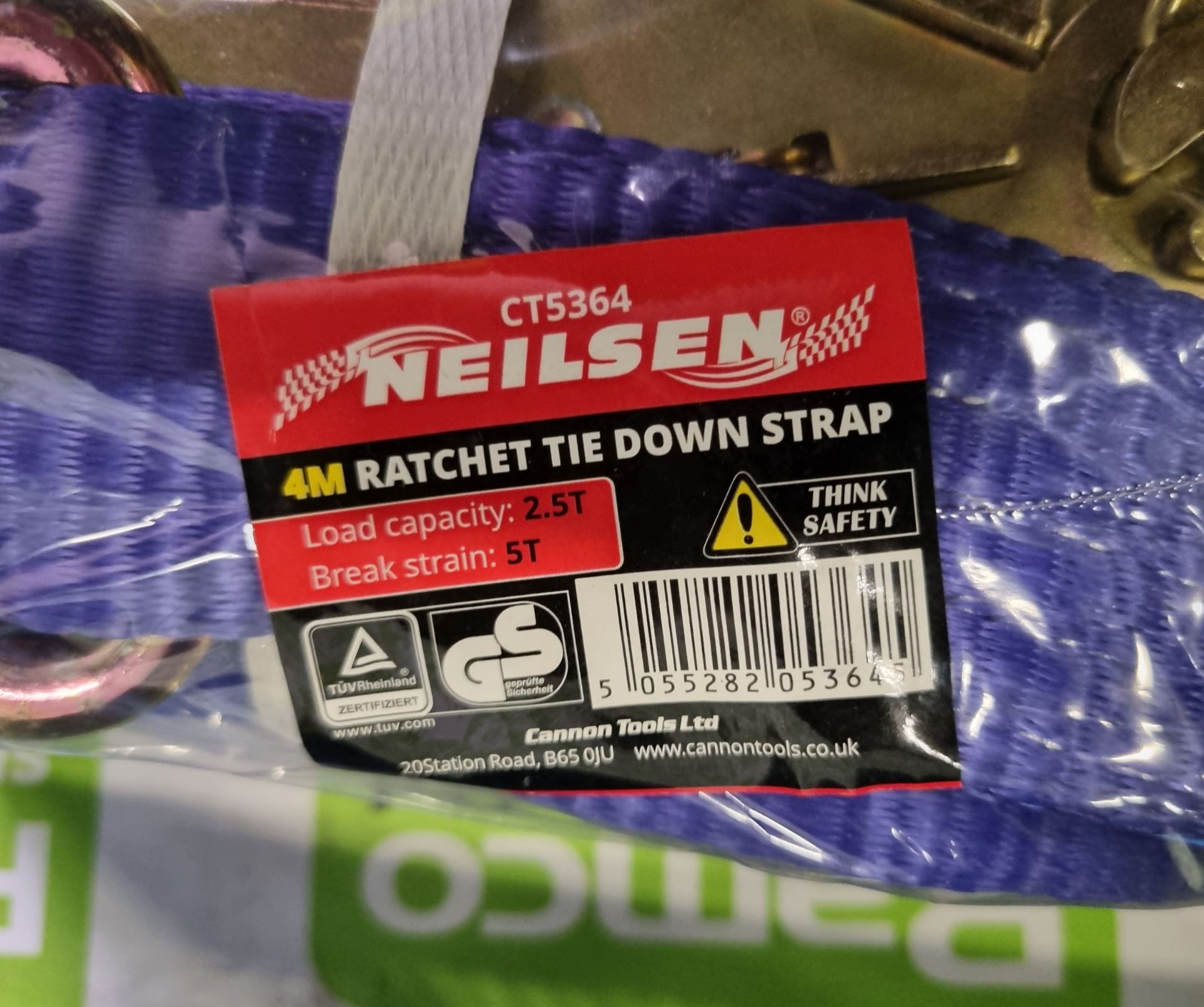 5x Neilsen Ratchet Straps 4m Long - Image 4 of 4