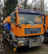 2008 (reg WX08 MTY) MAN TGM 26.330 6x4 with Schmidt Stratos 9m3 pre-wet gritter mount.