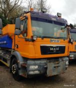 2009 (reg WP09 OOF) MAN TGM 26.330 6x4 with Schmidt Stratos 9m3 pre-wet gritter mount.