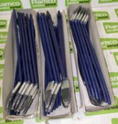 36x Flat angled paint brushes 25mm