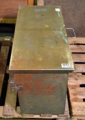 Stainless steel site toolbox 90x40x35cm
