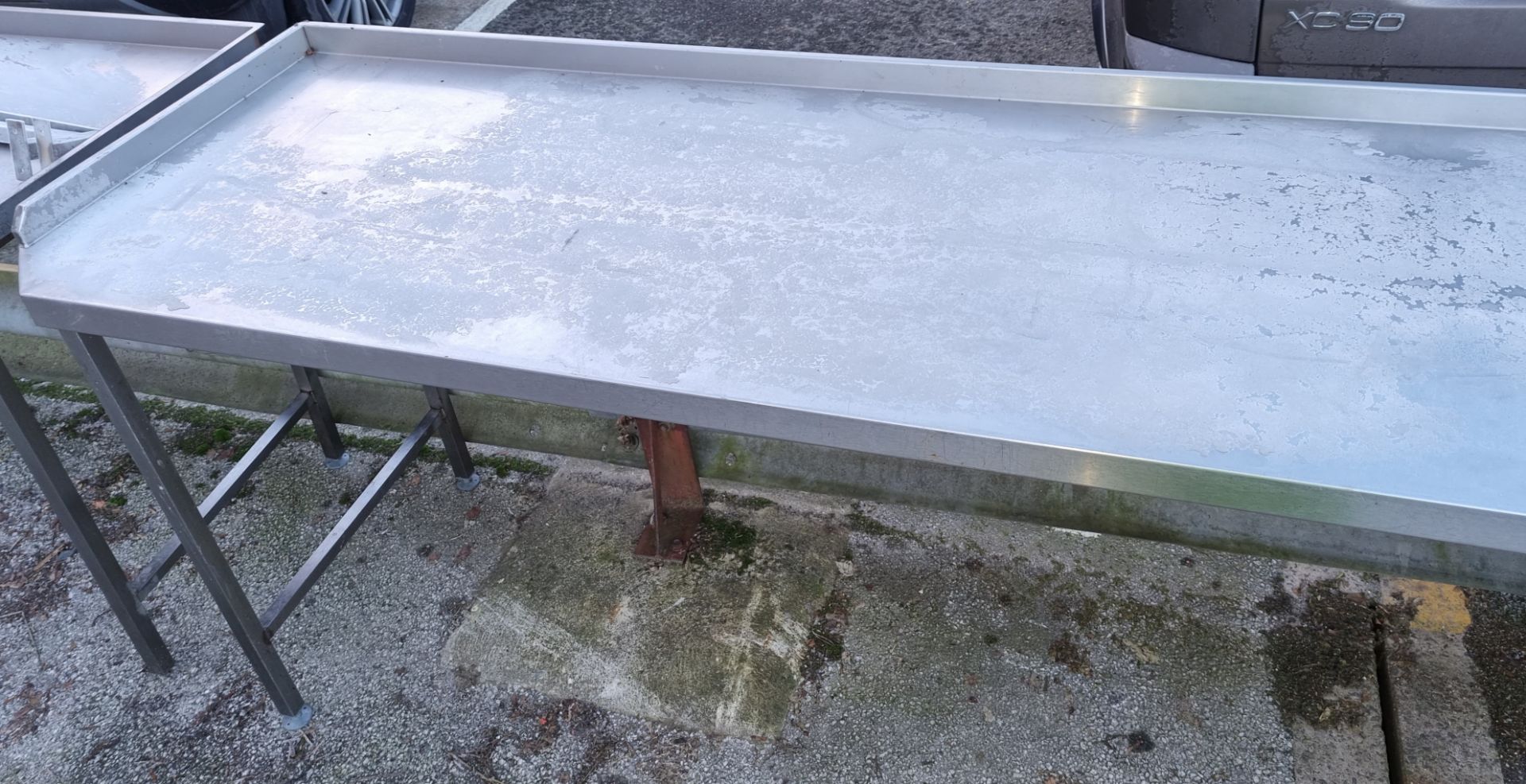 Stainless steel large prep table - L2600 x D750 x H940mm - Image 3 of 3