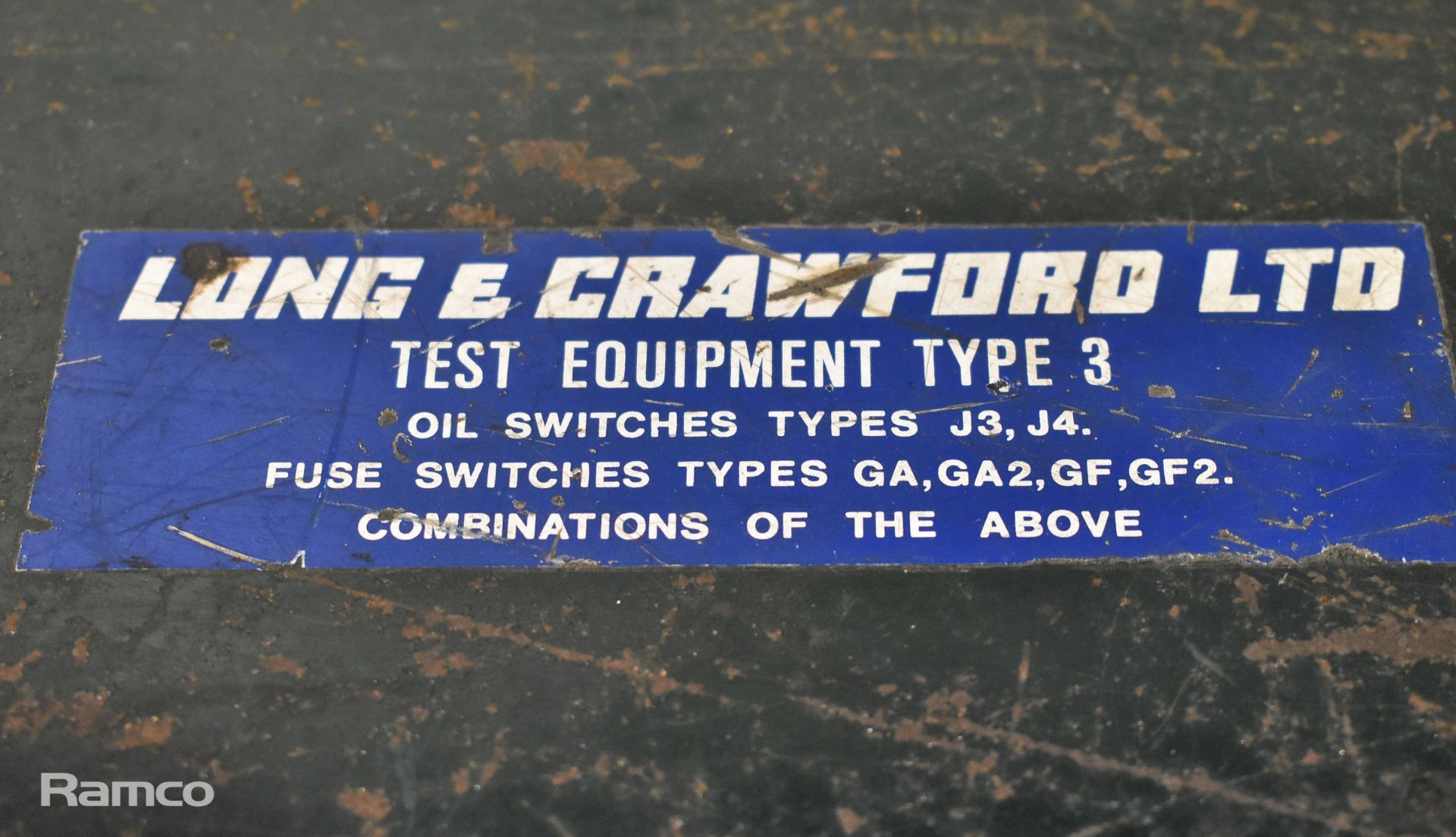 Long & Crawford Ltd test equipment Type 3 for oil switches and fuse switches - Image 5 of 6