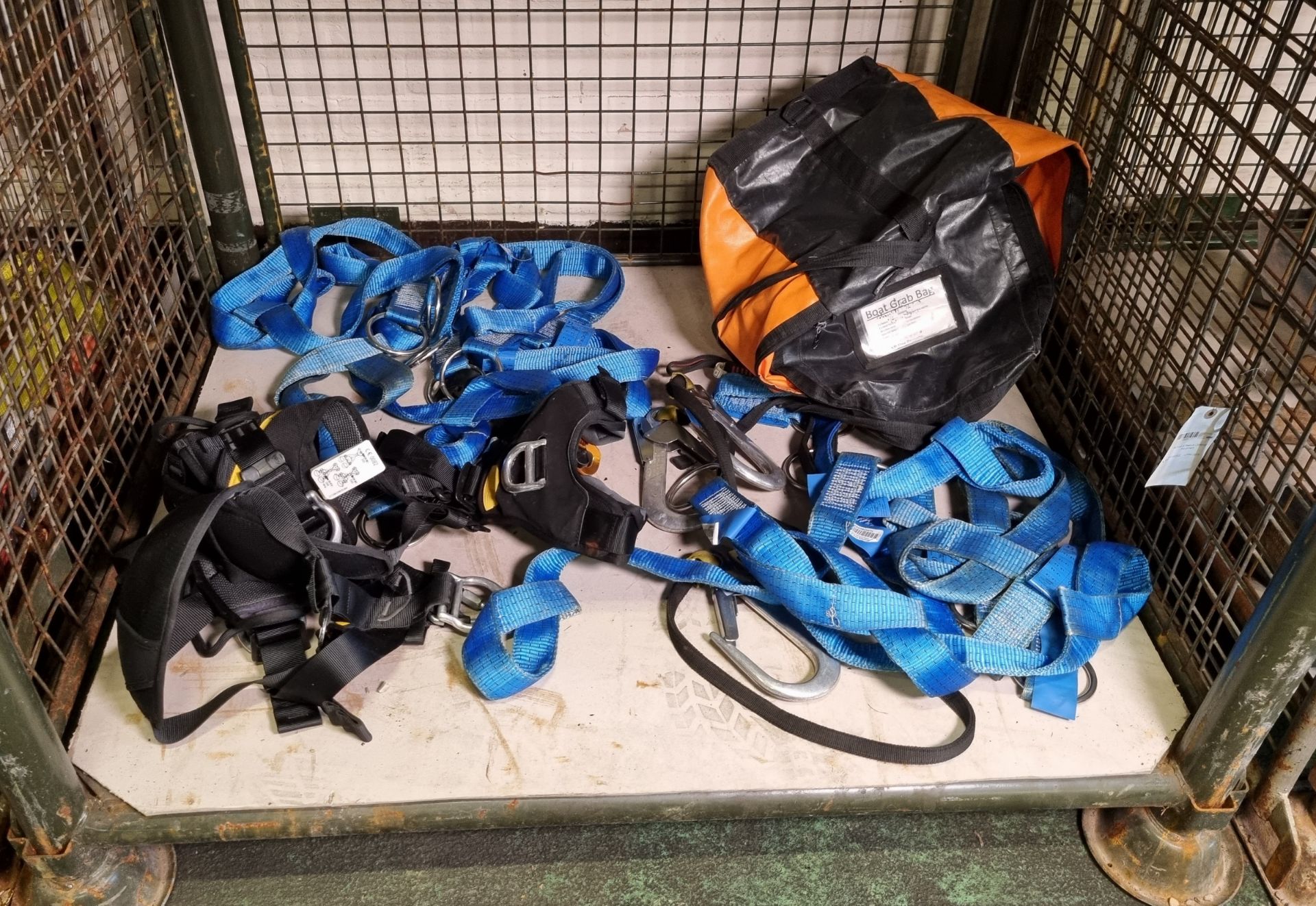 Survival & Rescue Climbing Equipment - boat grab bag, harnesses, animal rescue hobbles