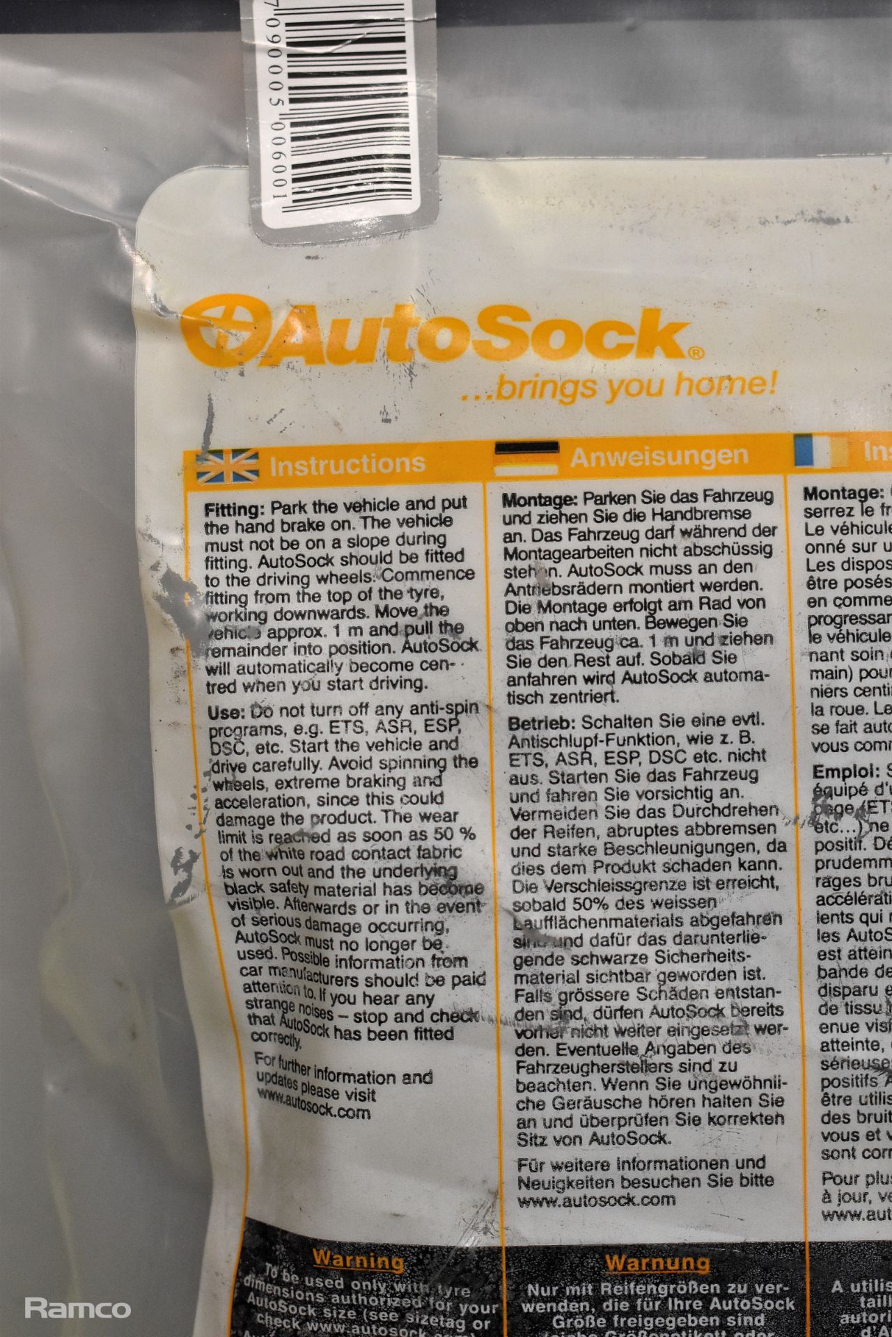 4x AUTOSOCK Tyre Snow/Mud Socks kits - 2pcs per kit - Image 2 of 3