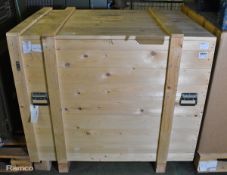 Large wooden shipping crate - L118xW88xH104cm