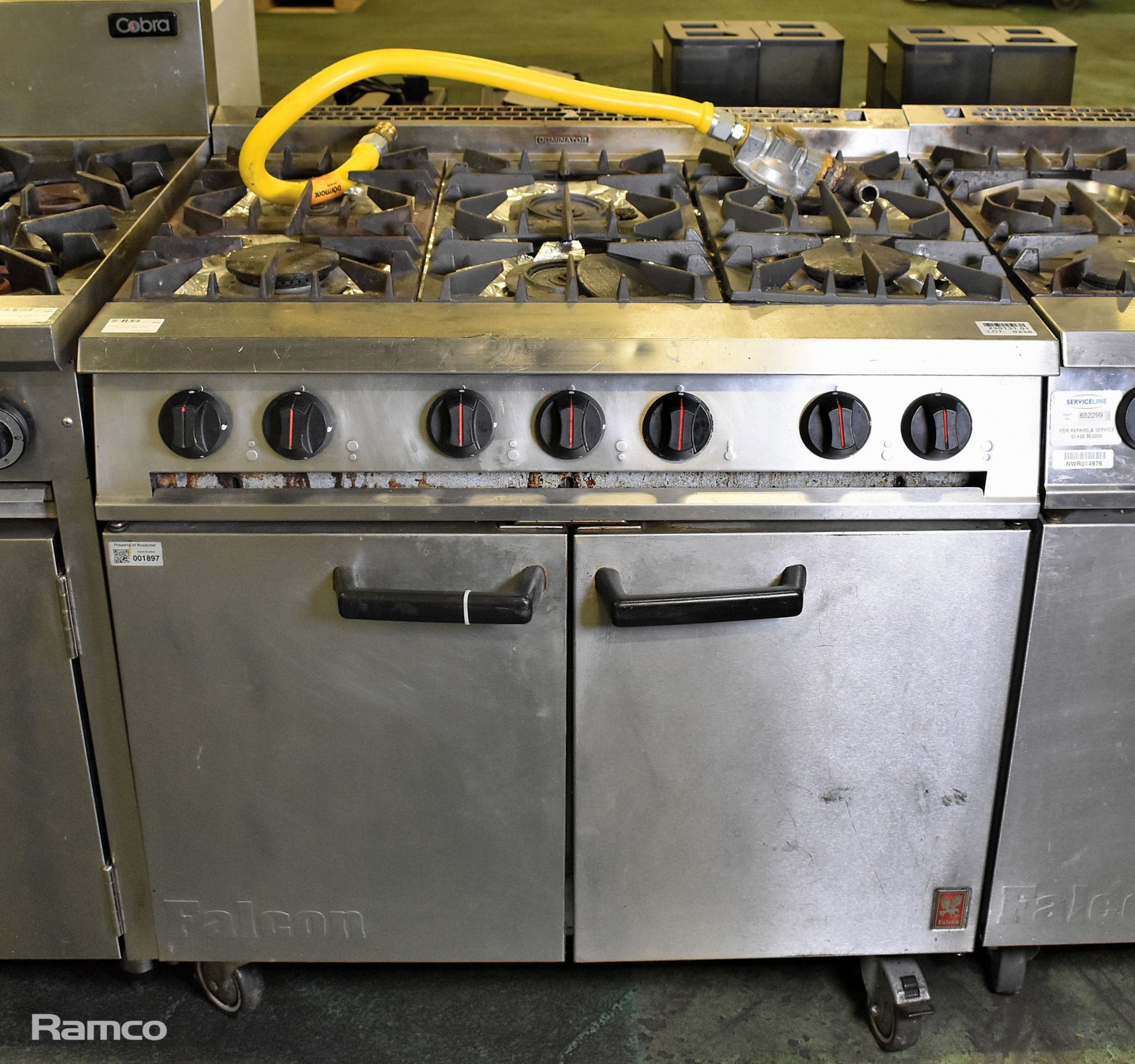 Falcon Dominator G2101 OT 6 burner gas range