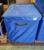 Blue padded wheelie case - 70x80x80cm