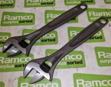2x Facom 12 inch adjustable spanners