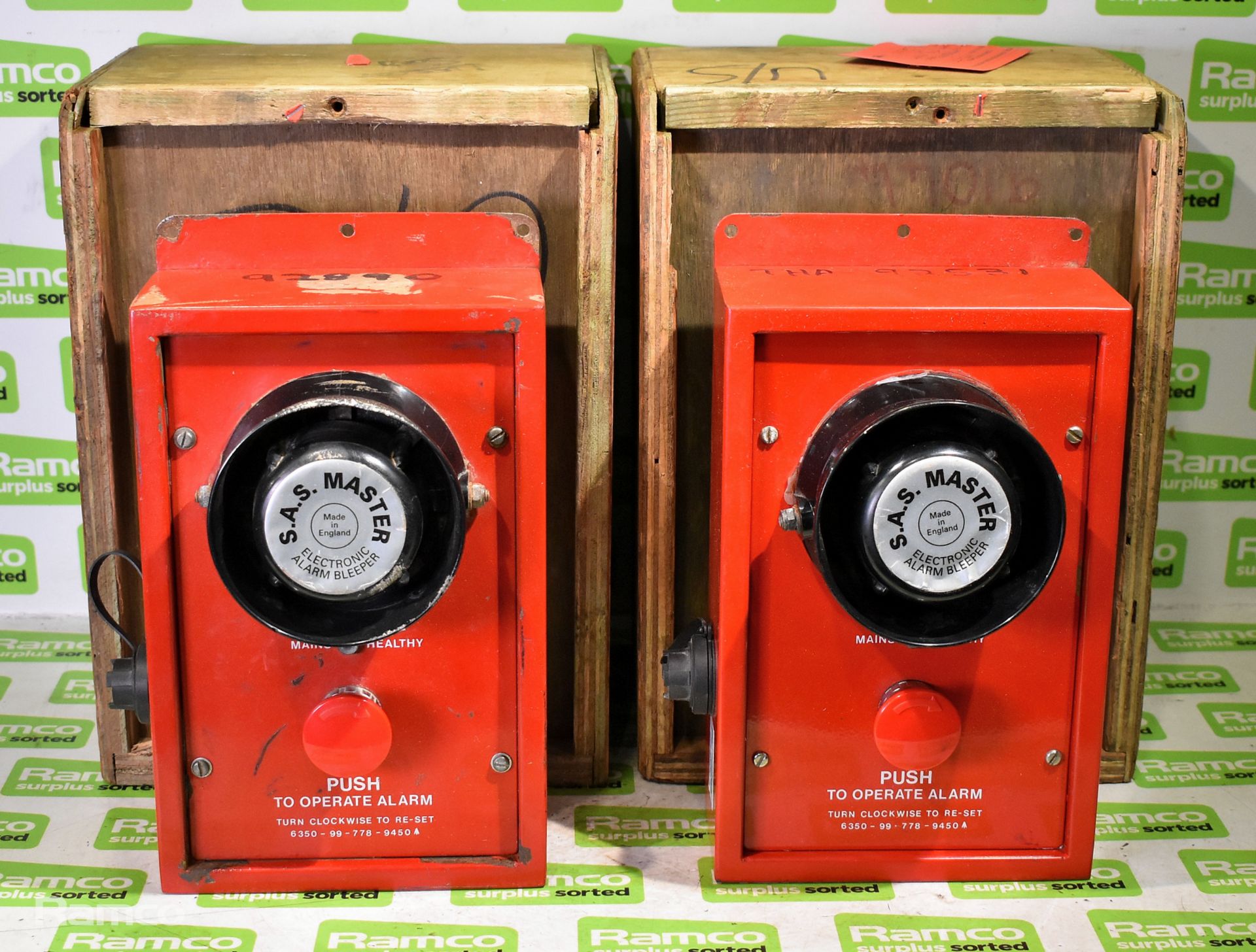 2x Audible fire alarms - AS APRES OR REPAIRS