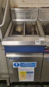 Blue Seal GT46 stainless steel gas double deep fat fryer - no baskets