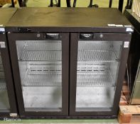 Osborne 250E double glass sliding door back bar bottle cooler