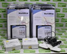 18x Garmin MapSource Worldmap CD-ROMs, 3x Magellan VRA-30 Re-radiating GPS Antenna Units